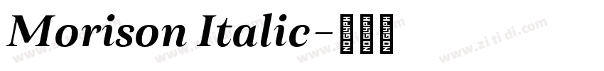 Morison Italic字体转换